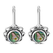 Abalone Oval Earrings - e362